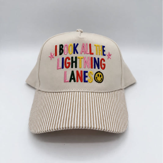 I Book All the Lightning Lanes Hat ⚡️🎀 -  Hat