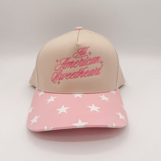 All American Sweetheart Pink Stars - Hat
