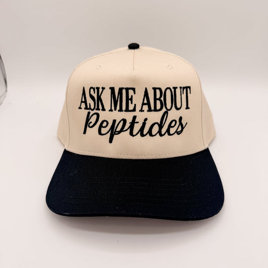 Ask me about peptides hat