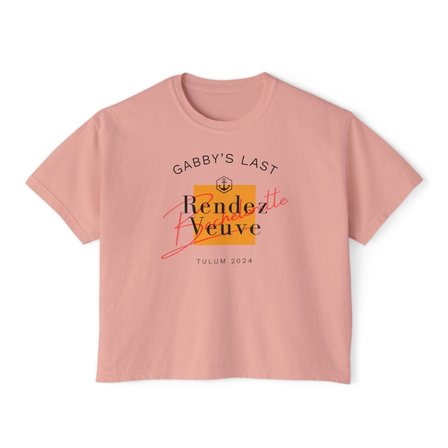 Custom Last Rendez Veuve Bachelorette Party Shirts, Boxy Comfort Colors Shirt