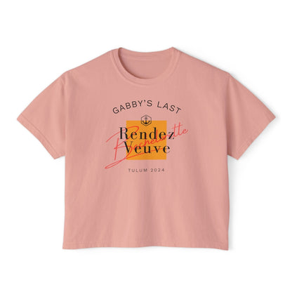 Custom Last Rendez Veuve Bachelorette Party Shirts, Boxy Comfort Colors Shirt