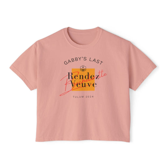 Custom Last Rendez Veuve Bachelorette Party Shirts, Boxy Comfort Colors Shirt