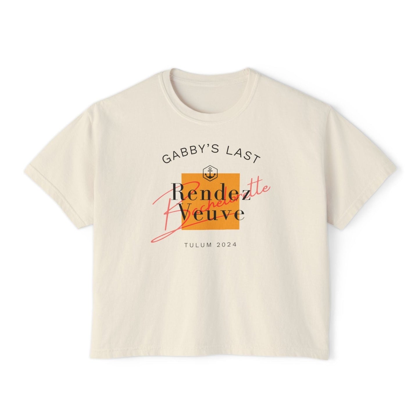 Custom Last Rendez Veuve Bachelorette Party Shirts, Boxy Comfort Colors Shirt