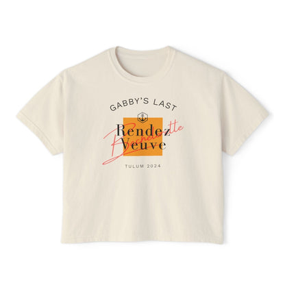 Custom Last Rendez Veuve Bachelorette Party Shirts, Boxy Comfort Colors Shirt