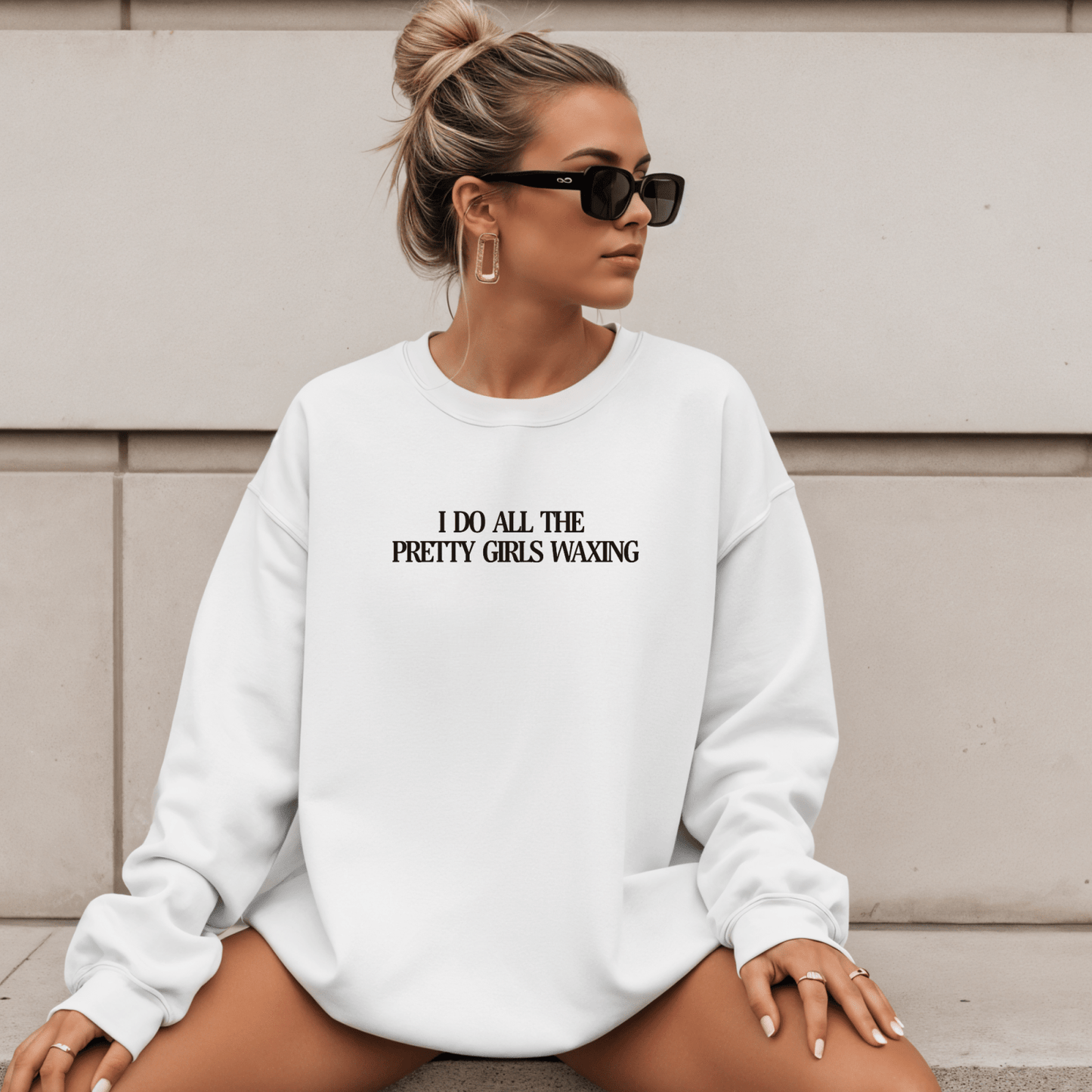 I Do All The Pretty Girls Waxing | Crewneck Sweatshirt