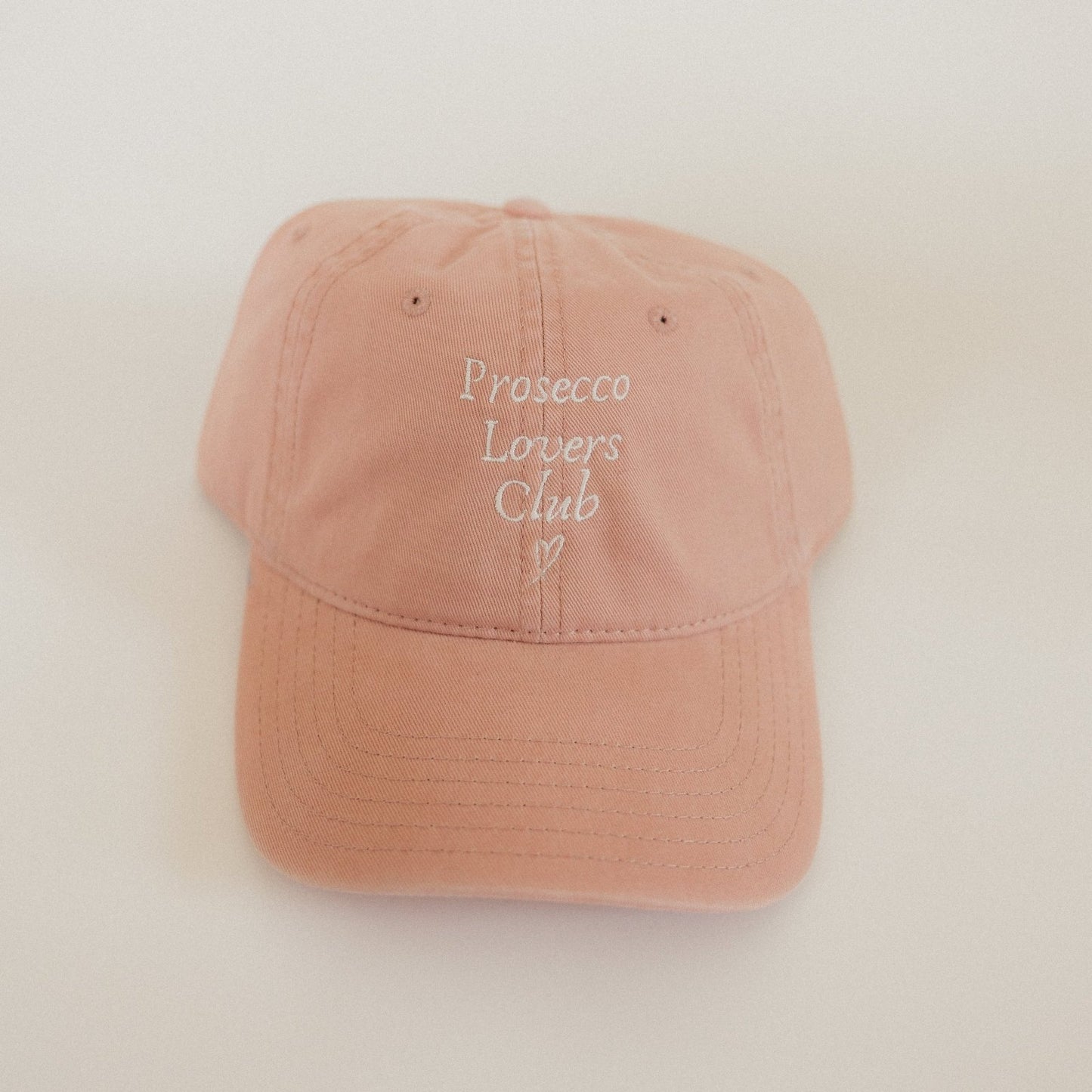 Prosecco Lovers Club – Blush Pink Embroidered Dad Hat