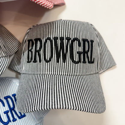 Striped GRL hat