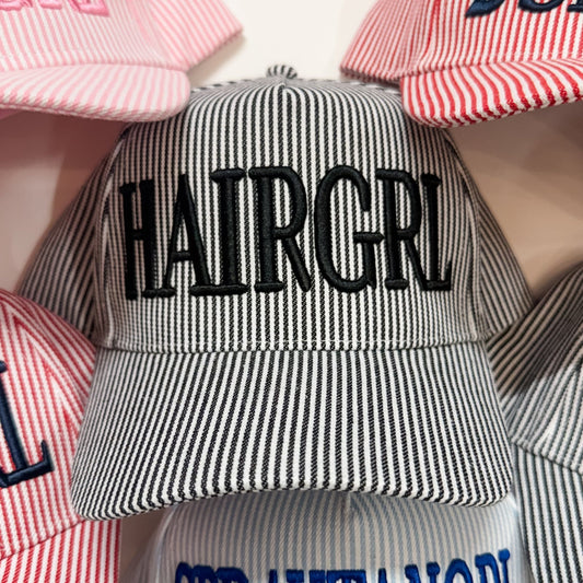 Striped GRL hat