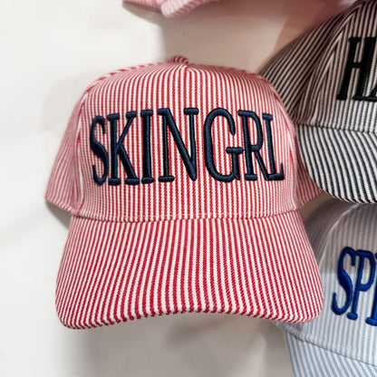 Striped GRL hat