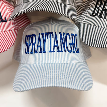 Striped GRL hat